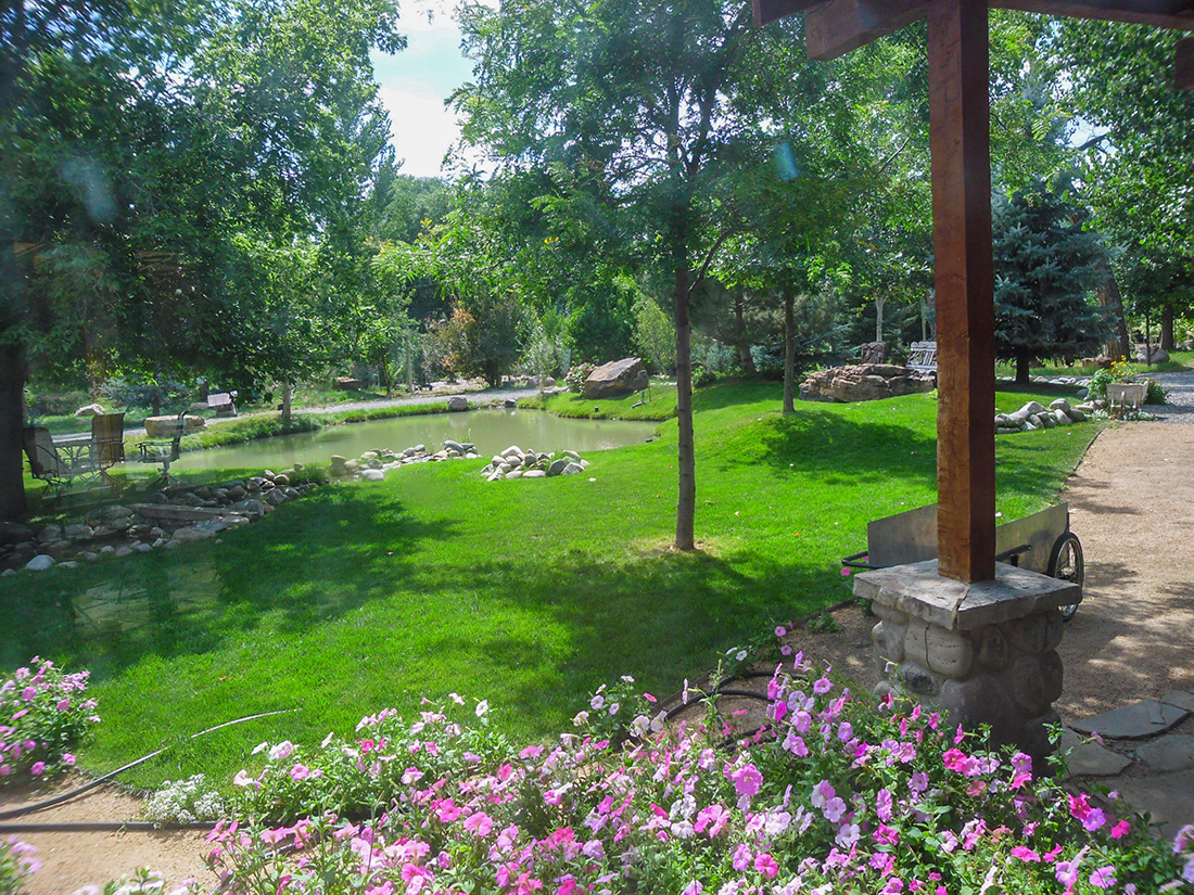 beautiful yard and landscape in western Colorado